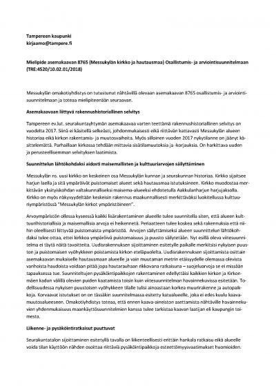 Kannanotot-arkiston dokumentin esikatselukuva